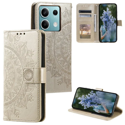 For Xiaomi Redmi Note 13 5G Leather Case Mandala Flower Cover Magnetic Clasp