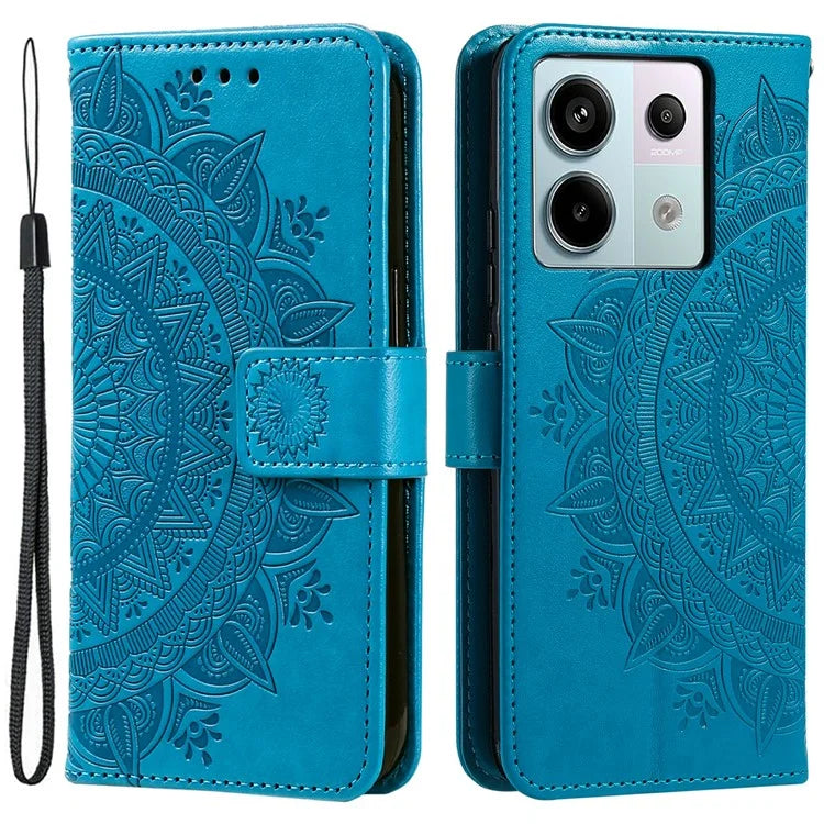 For Xiaomi Redmi Note 13 Pro 5G / Poco X6 5G Case Mandala Flower Leather Wallet Cover