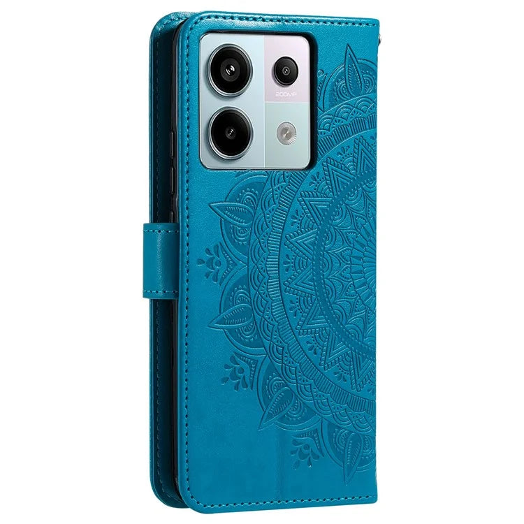 For Xiaomi Redmi Note 13 Pro 5G / Poco X6 5G Case Mandala Flower Leather Wallet Cover