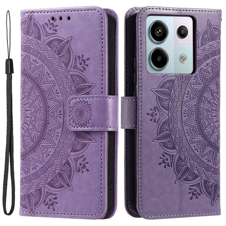 For Xiaomi Redmi Note 13 Pro 5G / Poco X6 5G Case Mandala Flower Leather Wallet Cover