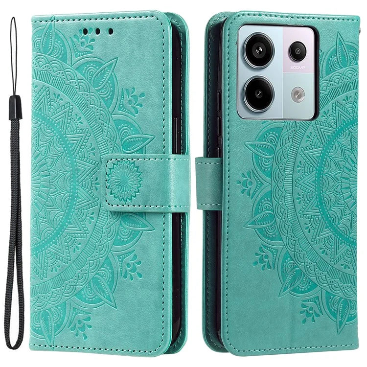 For Xiaomi Redmi Note 13 Pro 5G / Poco X6 5G Case Mandala Flower Leather Wallet Cover