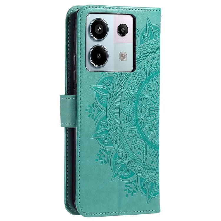 For Xiaomi Redmi Note 13 Pro 5G / Poco X6 5G Case Mandala Flower Leather Wallet Cover