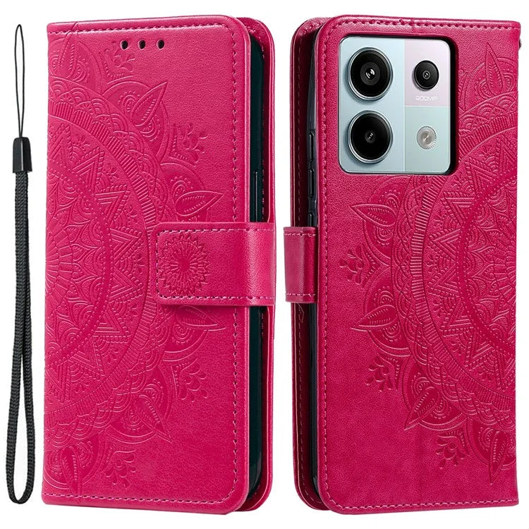 For Xiaomi Redmi Note 13 Pro 5G / Poco X6 5G Case Mandala Flower Leather Wallet Cover