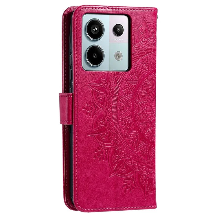 For Xiaomi Redmi Note 13 Pro 5G / Poco X6 5G Case Mandala Flower Leather Wallet Cover