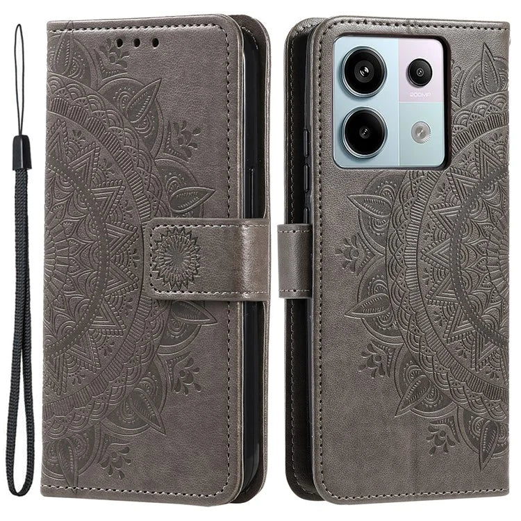 For Xiaomi Redmi Note 13 Pro 5G / Poco X6 5G Case Mandala Flower Leather Wallet Cover