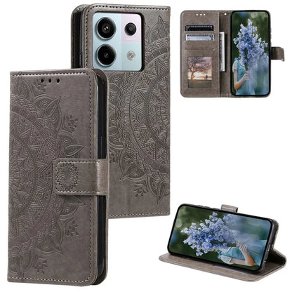For Xiaomi Redmi Note 13 Pro 5G / Poco X6 5G Case Mandala Flower Leather Wallet Cover