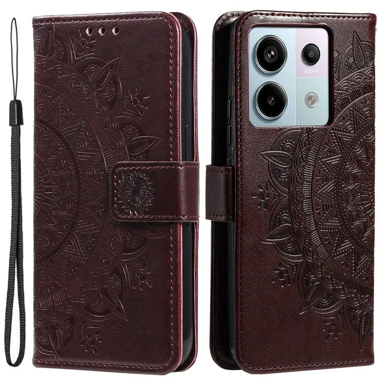 For Xiaomi Redmi Note 13 Pro 5G / Poco X6 5G Case Mandala Flower Leather Wallet Cover