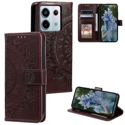 For Xiaomi Redmi Note 13 Pro 5G / Poco X6 5G Case Mandala Flower Leather Wallet Cover
