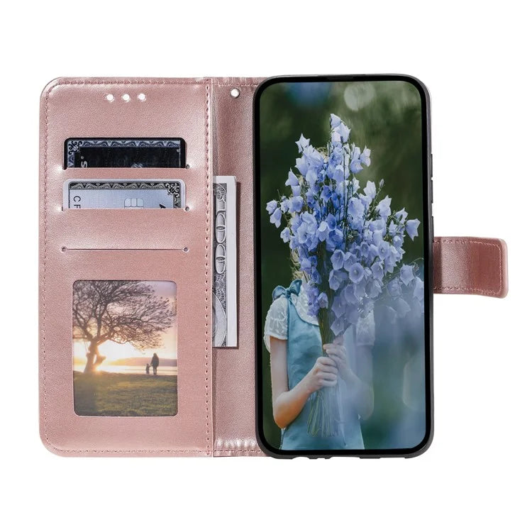 For Xiaomi Redmi Note 13 Pro 5G / Poco X6 5G Case Mandala Flower Leather Wallet Cover Gold