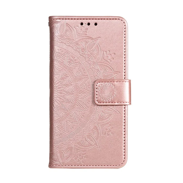 For Xiaomi Redmi Note 13 Pro 5G / Poco X6 5G Case Mandala Flower Leather Wallet Cover Gold