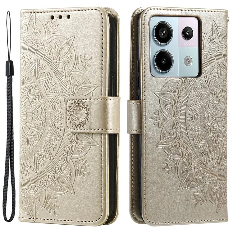 For Xiaomi Redmi Note 13 Pro 5G / Poco X6 5G Case Mandala Flower Leather Wallet Cover