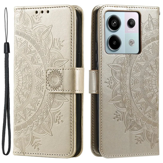 For Xiaomi Redmi Note 13 Pro 5G / Poco X6 5G Case Mandala Flower Leather Wallet Cover