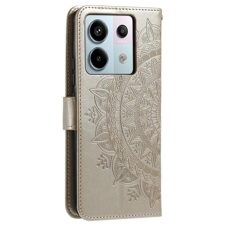 For Xiaomi Redmi Note 13 Pro 5G / Poco X6 5G Case Mandala Flower Leather Wallet Cover