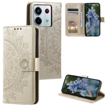 For Xiaomi Redmi Note 13 Pro 5G / Poco X6 5G Case Mandala Flower Leather Wallet Cover