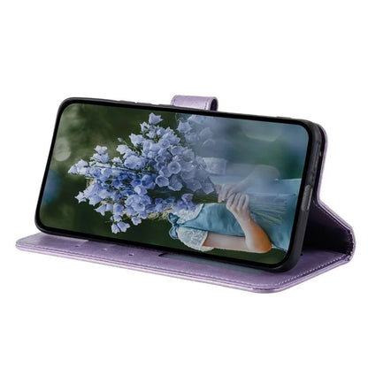 For Xiaomi Redmi Note 13 4G PU Leather Phone Case Imprinted Mandala Flower Stand Wallet Cover