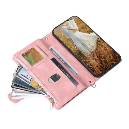 For Google Pixel 9 Pro Cell Phone Case Wallet Stand Cover with Rhombus Texture