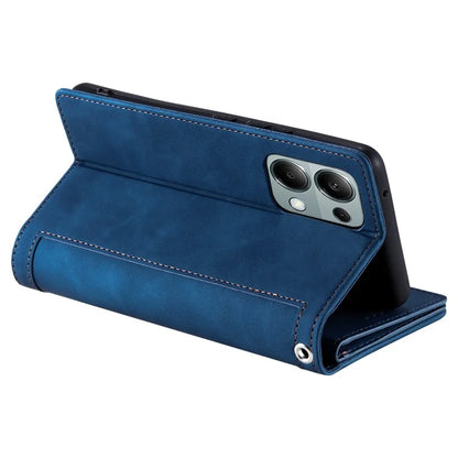 For Xiaomi Redmi Note 13 Pro 4G / Poco M6 Pro 4G Case Zipper Leather Cover with 9 Card Slots
