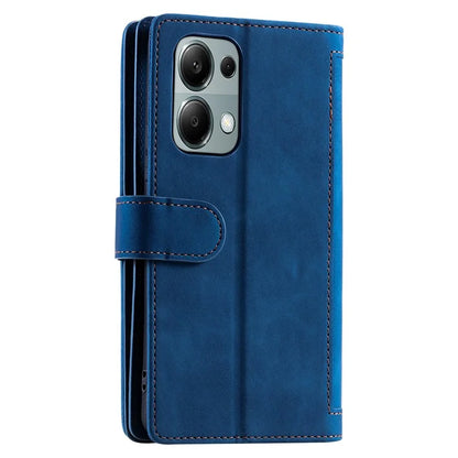 For Xiaomi Redmi Note 13 Pro 4G / Poco M6 Pro 4G Case Zipper Leather Cover with 9 Card Slots