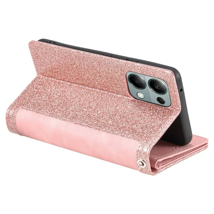For Xiaomi Redmi Note 13 Pro 4G / Poco M6 Pro 4G Case Zipper Leather Cover with 9 Card Slots