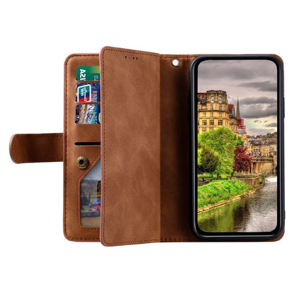 For Xiaomi Redmi Note 13 Pro 4G / Poco M6 Pro 4G Case Zipper Leather Cover with 9 Card Slots