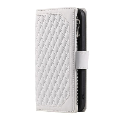 For Xiaomi Redmi Note 13 Pro 4G / Poco M6 Pro 4G Case Zipper Pocket Leather Phone Cover with Wrist Strap