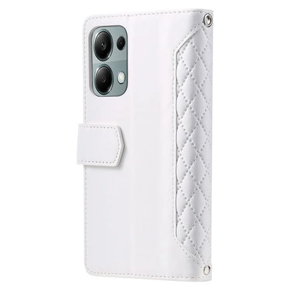 For Xiaomi Redmi Note 13 Pro 4G / Poco M6 Pro 4G Case Zipper Pocket Leather Phone Cover with Wrist Strap