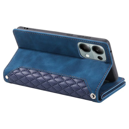 For Xiaomi Redmi Note 13 Pro 4G / Poco M6 Pro 4G Case Zipper Pocket Leather Phone Cover with Wrist Strap