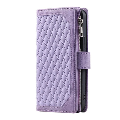 For Xiaomi Redmi Note 13 Pro 4G / Poco M6 Pro 4G Case Zipper Pocket Leather Phone Cover with Wrist Strap