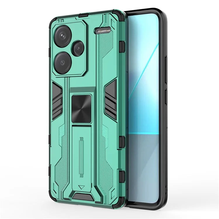 For Xiaomi Redmi Note 13 Pro+ 5G Case PC + TPU Dual Layer Kickstand Phone Cover