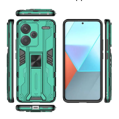 For Xiaomi Redmi Note 13 Pro+ 5G Case PC + TPU Dual Layer Kickstand Phone Cover