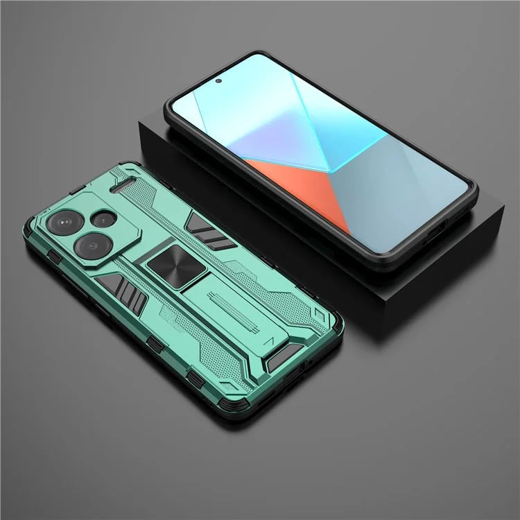 For Xiaomi Redmi Note 13 Pro+ 5G Case PC + TPU Dual Layer Kickstand Phone Cover