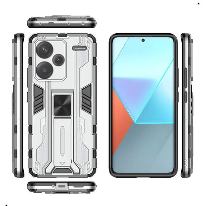 For Xiaomi Redmi Note 13 Pro+ 5G Case PC + TPU Dual Layer Kickstand Phone Cover