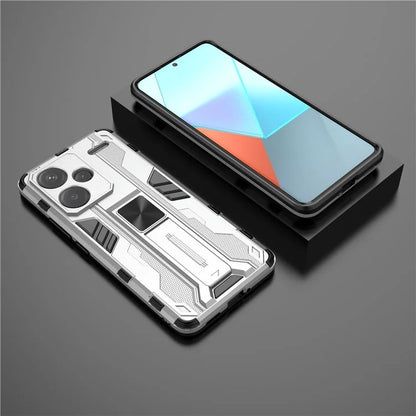 For Xiaomi Redmi Note 13 Pro+ 5G Case PC + TPU Dual Layer Kickstand Phone Cover