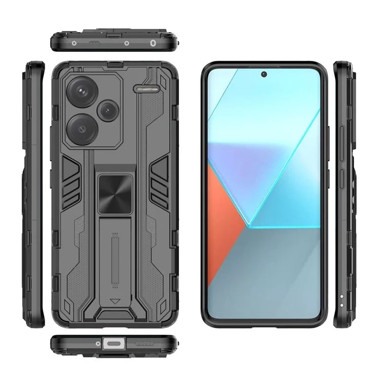 For Xiaomi Redmi Note 13 Pro+ 5G Case PC + TPU Dual Layer Kickstand Phone Cover