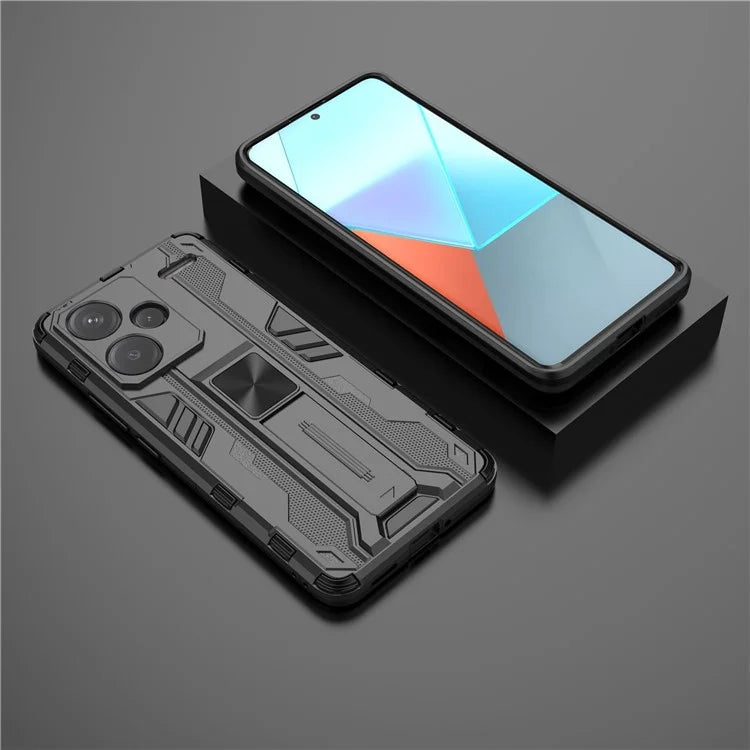 For Xiaomi Redmi Note 13 Pro+ 5G Case PC + TPU Dual Layer Kickstand Phone Cover