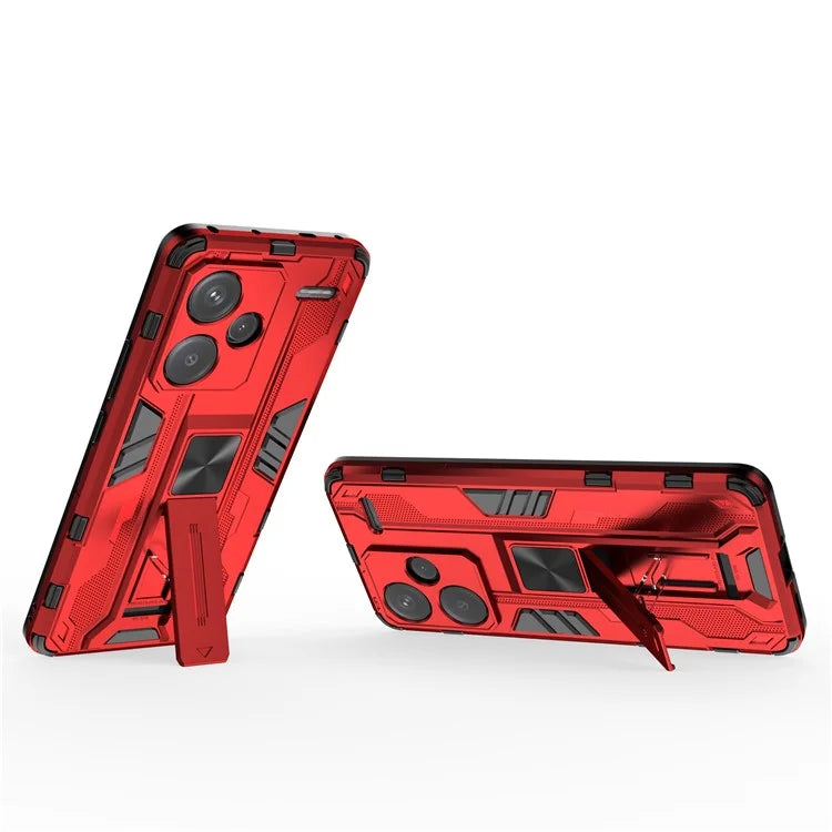 For Xiaomi Redmi Note 13 Pro+ 5G Case PC + TPU Dual Layer Kickstand Phone Cover