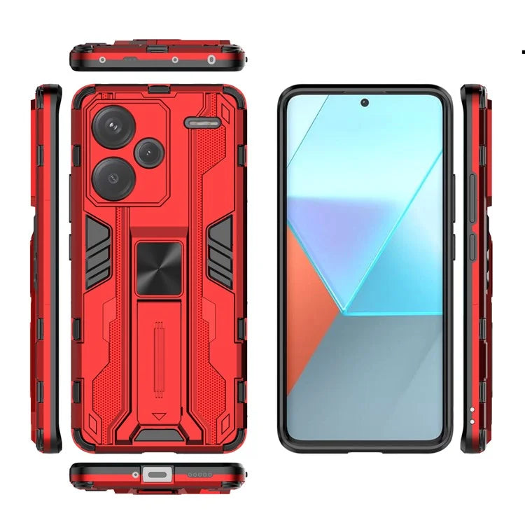 For Xiaomi Redmi Note 13 Pro+ 5G Case PC + TPU Dual Layer Kickstand Phone Cover