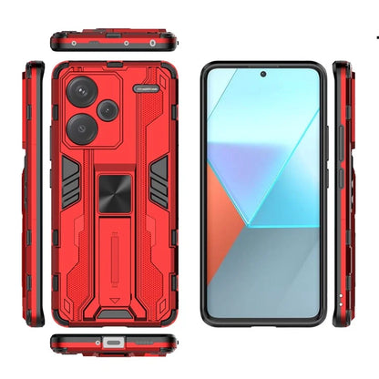 For Xiaomi Redmi Note 13 Pro+ 5G Case PC + TPU Dual Layer Kickstand Phone Cover