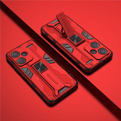 For Xiaomi Redmi Note 13 Pro+ 5G Case PC + TPU Dual Layer Kickstand Phone Cover