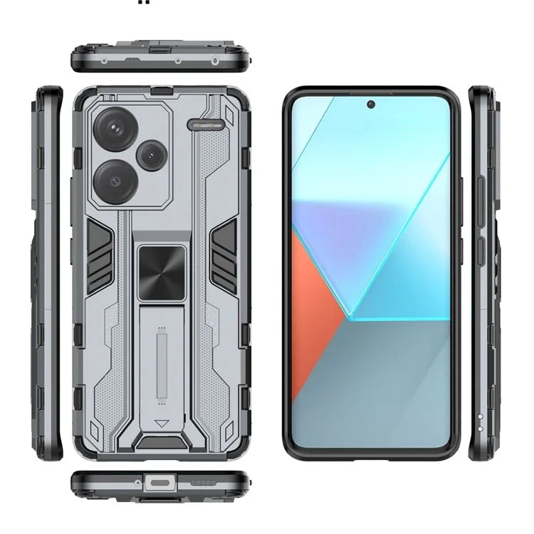 For Xiaomi Redmi Note 13 Pro+ 5G Case PC + TPU Dual Layer Kickstand Phone Cover
