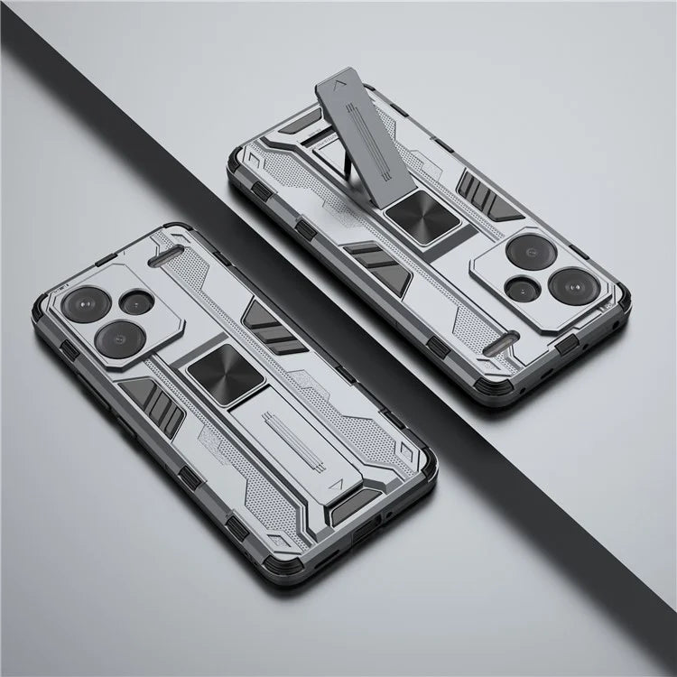 For Xiaomi Redmi Note 13 Pro+ 5G Case PC + TPU Dual Layer Kickstand Phone Cover