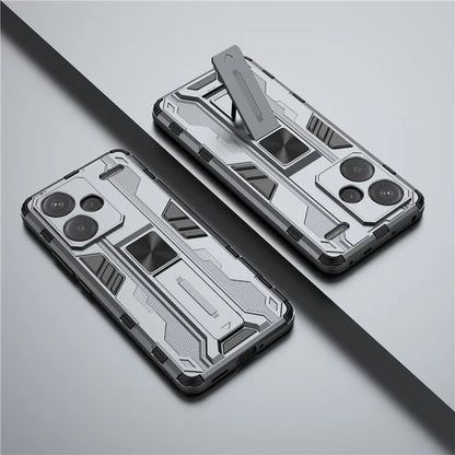 For Xiaomi Redmi Note 13 Pro+ 5G Case PC + TPU Dual Layer Kickstand Phone Cover