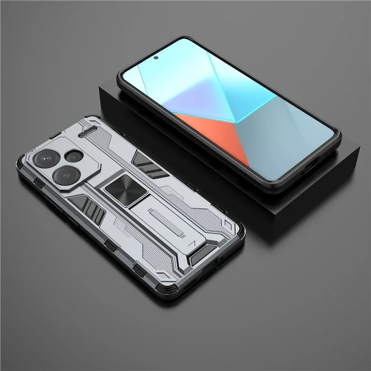 For Xiaomi Redmi Note 13 Pro+ 5G Case PC + TPU Dual Layer Kickstand Phone Cover