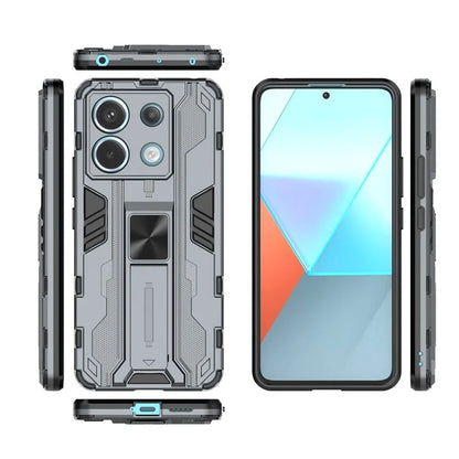 For Xiaomi Redmi Note 13 Pro 5G / Poco X6 5G Kickstand Case Anti-drop Phone Cover