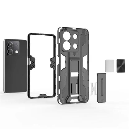 For Xiaomi Redmi Note 13 5G Kickstand Case PC + TPU Hybrid Phone Cover