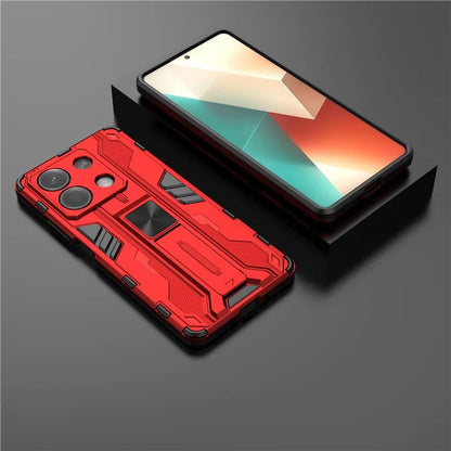 For Xiaomi Redmi Note 13 5G Kickstand Case PC + TPU Hybrid Phone Cover