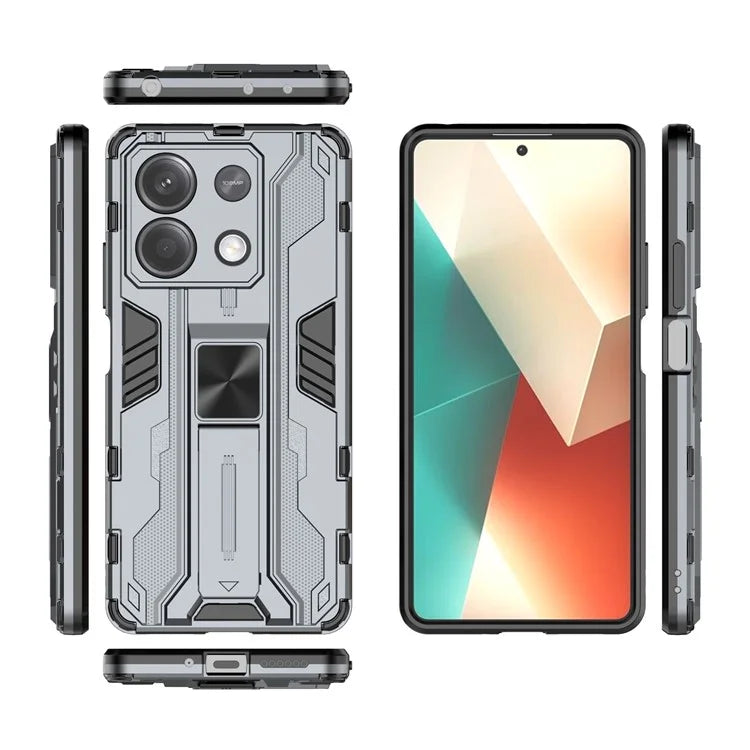 For Xiaomi Redmi Note 13 5G Kickstand Case PC + TPU Hybrid Phone Cover