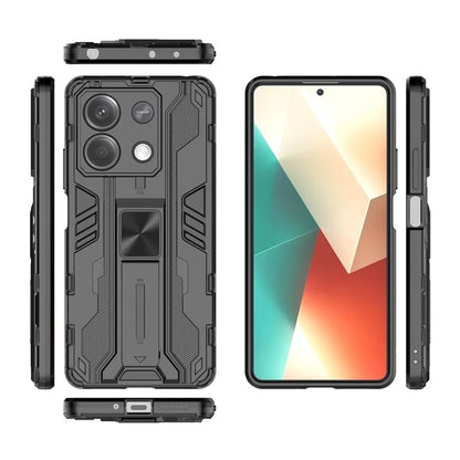 For Xiaomi Redmi Note 13 5G Kickstand Case PC + TPU Hybrid Phone Cover