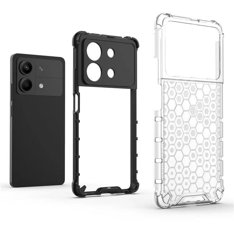 For Xiaomi Redmi Note 13R Pro 5G Phone Case Honeycomb Design Anti-drop Cover