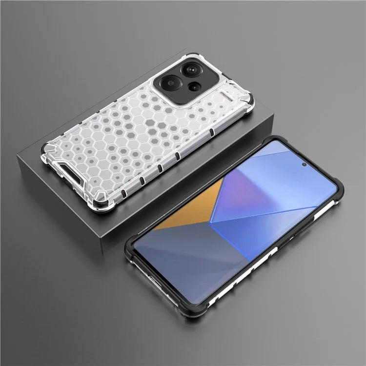 For Xiaomi Redmi Note 13 Pro+ 5G Case PC + TPU Phone Cover Honeycomb Design